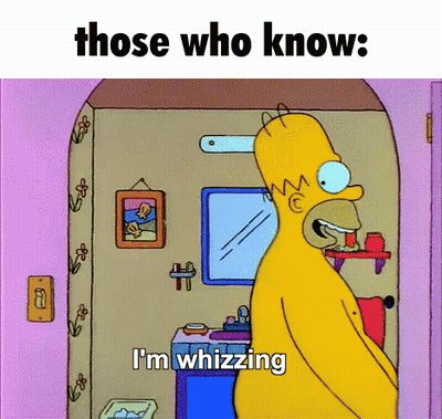 Homer Simpson In Bathroom Whizzing GIF