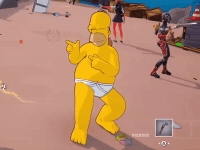Homer Simpson In Diaper Playing Game GIF