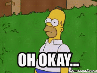 Homer Simpson In Grass Saying Oh Okay GIF