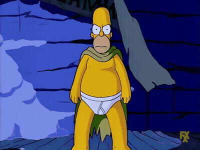 Homer Simpson In Green Cape GIF