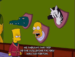 Homer Simpson In Guillotine  GIF