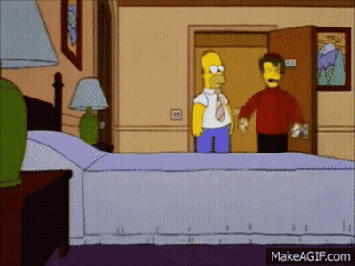 Homer Simpson In Hotel Room GIF