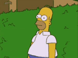Homer Simpson In The Bushes Hiding Meme GIF