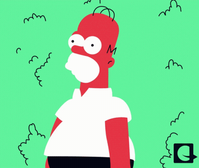 Homer Simpson In White Shirt GIF