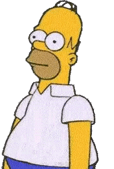 Homer Simpson In White Shirt Sticker