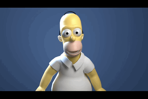 Homer Simpson Is Giving A Peace Sign With His Hands GIF