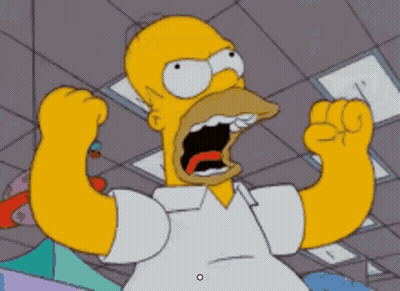 Homer Simpson Is Screaming With His Mouth Open GIF