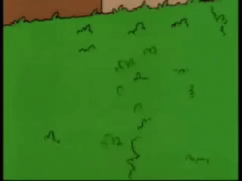 Homer Simpson Is Standing In The Grass Looking At Something . GIF