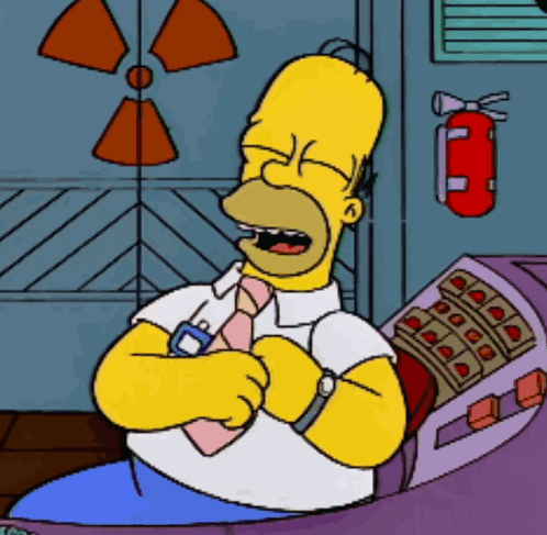 Homer Simpson Is Wearing A Watch And Yawning GIF