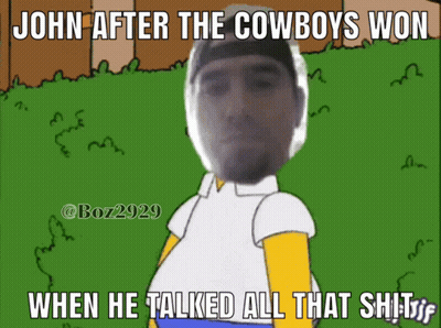 Homer Simpson John After The Cowboys Won GIF