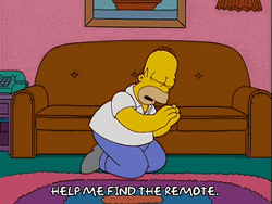 Homer Simpson Knelt Down Praying Meme GIF