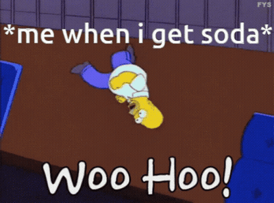 Homer Simpson Laying On Floor Saying Me When I Get Soda Woo Hoo GIF