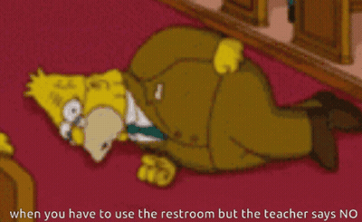Homer Simpson Laying On Floor When You Have To Use The Restroom GIF