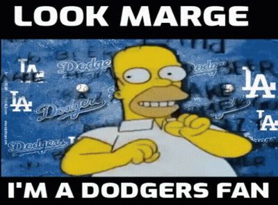 Homer Simpson Look Marge I'm A Dodgers Fan GIF