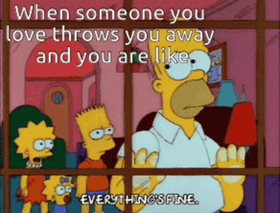 Homer Simpson Looking Out Window When Someone You Love Throws You Away And You Are Like GIF