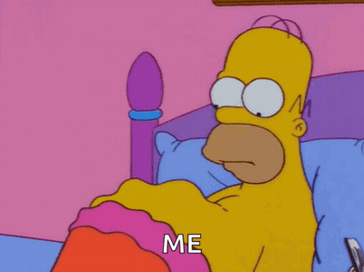 Homer Simpson Lying In Bed With Me GIF