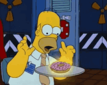  Homer Simpson Magical Donut Excited Fingers GIF
