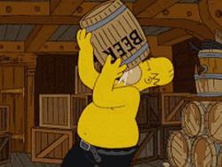 Homer Simpson Needs More Drinking Beer GIF