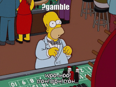Homer Simpson Playing Roulette Saying Gamble GIF