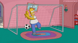 Homer Simpson Playing Soccer