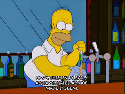 Homer Simpson Pouring Beer GIF