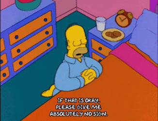 Homer Simpson Prayer GIF
