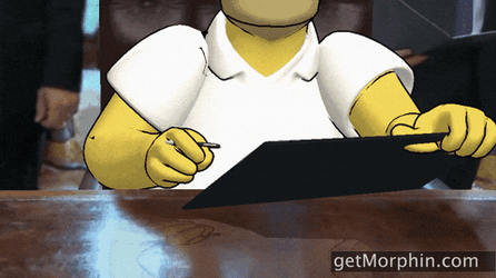 Homer Simpson Question And Answer Survey  GIF