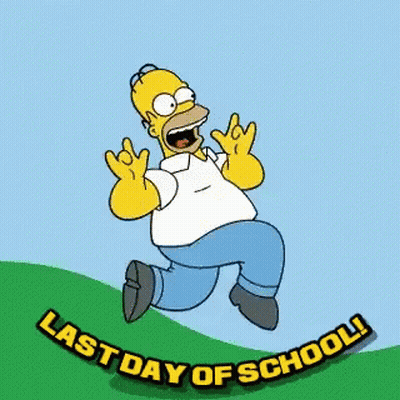 Homer Simpson Running On Hill GIF