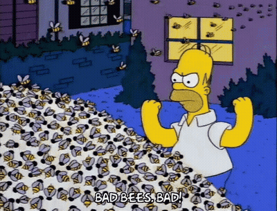 Homer Simpson Saying Bad Bees GIF