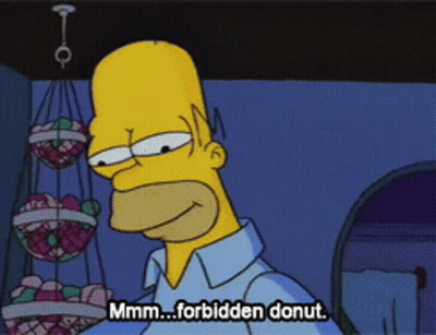 Homer Simpson Saying Mmmm Forbidden Donut GIF
