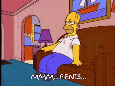 Homer Simpson Saying Mmmm Penis GIF