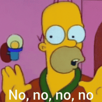 Homer Simpson Saying No No No No GIF