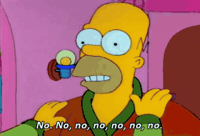 Homer Simpson Saying No No No No No No No No GIF