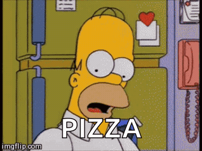 Homer Simpson Saying Pizza GIF
