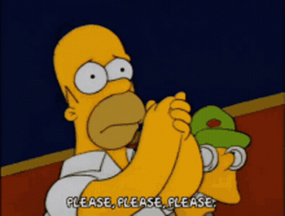Homer Simpson Saying Please Please Please GIF