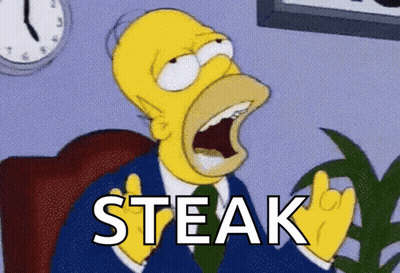 Homer Simpson Saying Steak GIF