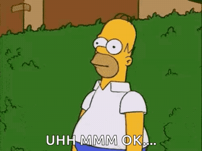 Homer Simpson Saying Uhh Mmmm Ok In Grassy Field GIF