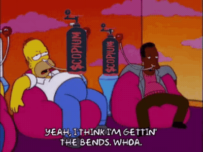 Homer Simpson Says Getting The Bends GIF