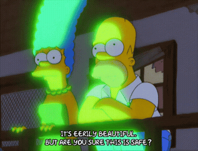 Homer Simpson Says It 'S Eerily Beautiful But Are You Sure This Is Safe In A Cartoon GIF