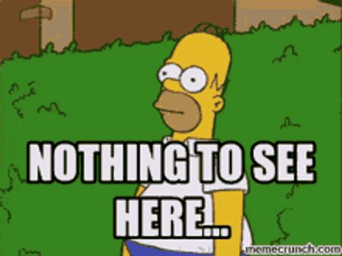 Homer Simpson Says Nothing To See Here On A Meme GIF