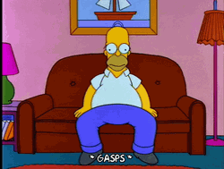 Homer Simpson Scared By Earthquake
