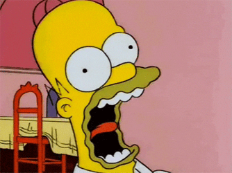 Homer Simpson Scared Meme GIF