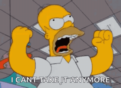 Homer Simpson Screaming I Can't Take It Anymore GIF