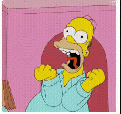 Homer Simpson Screaming In Front Of Pink Wall GIF