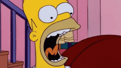 Homer Simpson Screaming Mouth Open GIF