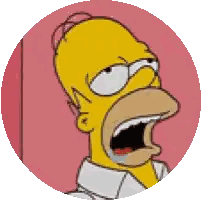 Homer Simpson Shouting Sticker