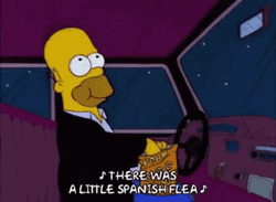 Homer Simpson Singing Little Spanish Flea GIF