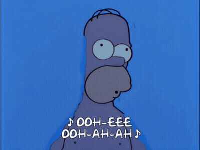 Homer Simpson Singing Ooh-Eee Ooh-Ah-Ah GIF