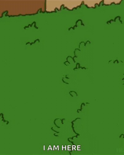 Homer Simpson Standing in Front of Bush