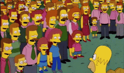 Homer Simpson Standing In Front Of Crowd GIF